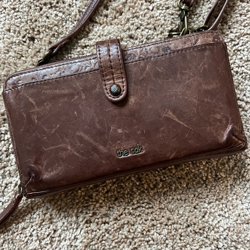 Brown wallet purse